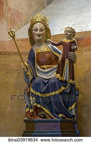 "Madonna sculpture, Late Romanesque cathedral of St. George or Limburg Cathedral, Limburg an der Lahn, Hesse, Germany, Europe" View Large Photo Image Picture - "Madonna sculpture, Late Romanesque cathedral of St. George or Limburg Cathedral, Limburg an der Lahn, Hesse, Germany, Europe". Fotosearch