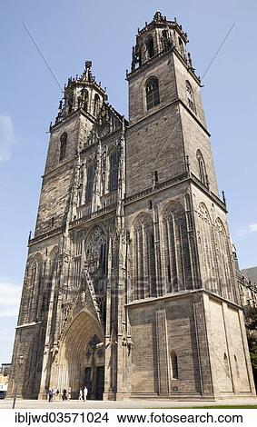 Picture - "Magdeburg Cathedral, Magdeburg, Saxony-Anhalt, Germany, Europe". Fotosearch