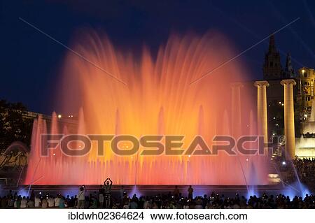 "Magic Fountain of Montjuic, Font magica water fountains, Museu Nacional d'Art de Catalunya, National Art Museum of Catalonia, Barcelona, Catalonia, Spain, Europe, PublicGround, Europe" View Large Photo Image Picture - "Magic Fountain of Montjuic, Font magica water fountains, Museu Nacional d'Art de Catalunya, National Art Museum of Catalonia, Barcelona, Catalonia, Spain, Europe, PublicGround, Europe". Fotosearch