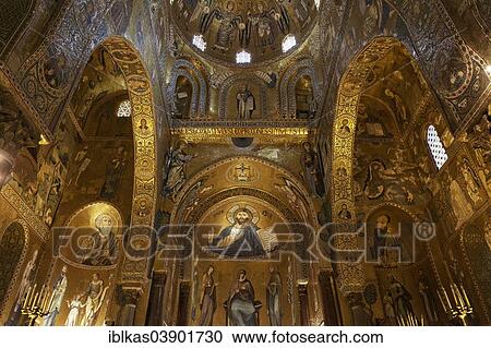 "Magnificent Byzantine mosaics, Cappella Palatina, Palatine Chapel, Palazzo dei Norman or Norman Palace, Palermo, Sicily, Italy, Europe" View Large Photo Image Stock Image - "Magnificent Byzantine mosaics, Cappella Palatina, Palatine Chapel, Palazzo dei Norman or Norman Palace, Palermo, Sicily, Italy, Europe". Fotosearch