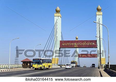 "Maha Bandula Bridge, Rangun, Yangon Region, Myanmar, Burma, Asia" View Large Photo Image Stock Photography - "Maha Bandula Bridge, Rangun, Yangon Region, Myanmar, Burma, Asia". Fotosearch