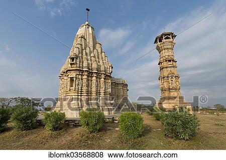 "Mahavira Temple and Kirti Stambha, the victory tower of the Jains, built in honour of the first Jain Tirthankara Adinath, Chittorgarh Fort Mountain, Chittorgarh, Rajasthan, India, Asia" View Large Photo Image Stock Photo - "Mahavira Temple and Kirti Stambha, the victory tower of the Jains, built in honour of the first Jain Tirthankara Adinath, Chittorgarh Fort Mountain, Chittorgarh, Rajasthan, India, Asia". Fotosearch