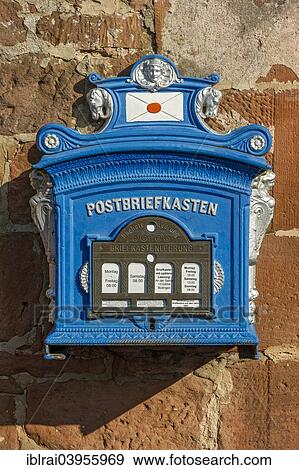 "Mailbox, replica from 1896 on a sandstone wall, old town, Budingen, Hesse, Germany, Europe" View Large Photo Image Stock Photo - "Mailbox, replica from 1896 on a sandstone wall, old town, Budingen, Hesse, Germany, Europe". Fotosearch