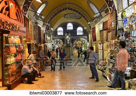 "Main aisle of Grand Bazaar, Kapali Carsi, a large covered bazaar in the historic town centre of Beyazit, Istanbul, Istanbul Province, Turkey, Asia" View Large Photo Image Stock Photo - "Main aisle of Grand Bazaar, Kapali Carsi, a large covered bazaar in the historic town centre of Beyazit, Istanbul, Istanbul Province, Turkey, Asia". Fotosearch