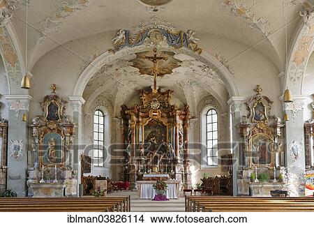 "Main altar and side altars, Parish Church of St. Gallus, Bregenz, Vorarlberg, Austria, Europe" View Large Photo Image Picture - "Main altar and side altars, Parish Church of St. Gallus, Bregenz, Vorarlberg, Austria, Europe". Fotosearch