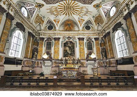 "Main altar, Upper Church by Giovanni Antonio Viscardi, Burgersaal, Munich, Upper Bavaria, Bavaria, Germany, Europe" View Large Photo Image Stock Photo - "Main altar, Upper Church by Giovanni Antonio Viscardi, Burgersaal, Munich, Upper Bavaria, Bavaria, Germany, Europe". Fotosearch