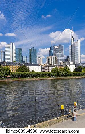 "Main bank with skyscarpers, Commerzbank Tower, European Central Bank, Opernturm, Hessische Landesbank, TaunusTurm, Frankfurt am Main, Hesse, Germany, Europe" View Large Photo Image Stock Image - "Main bank with skyscarpers, Commerzbank Tower, European Central Bank, Opernturm, Hessische Landesbank, TaunusTurm, Frankfurt am Main, Hesse, Germany, Europe". Fotosearch
