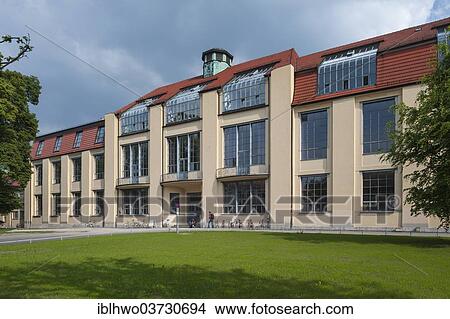 Picture - "Main building of the Bauhaus University Weimar, former art school, 1911, designed after plans by Henry van de Velde, founding location of the Bauhaus in 1919, UNESCO World Cultural Heritage Site, Weimar, Thuringia, Germany, Europe". Fotosearch