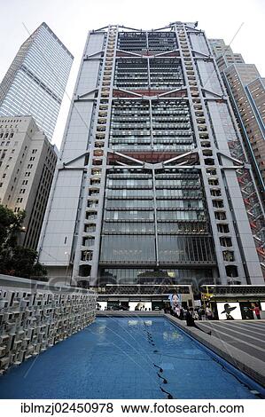 "Main building of the HSBC Bank, modern architecture by architect Sir Norman Foster at Statue Square, Chung Wan, Central District, Hong Kong Island, Hong Kong, China, Asia" View Large Photo Image Stock Photo - "Main building of the HSBC Bank, modern architecture by architect Sir Norman Foster at Statue Square, Chung Wan, Central District, Hong Kong Island, Hong Kong, China, Asia". Fotosearch