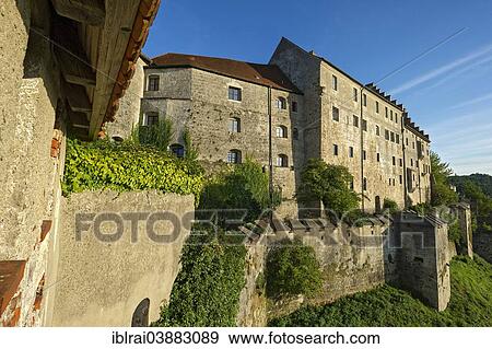 Stock Photo - "Main castle of Burghausen Castle, Upper Bavaria, Bavaria, Germany, Europe". Fotosearch