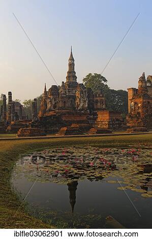 "Main chedi at Wat Mahathat in the Sukhothai Historical Park, UNESCO World Heritage Site, Sukhothai Provinz, Central Thailand, Thailand, Asia" View Large Photo Image Stock Image - "Main chedi at Wat Mahathat in the Sukhothai Historical Park, UNESCO World Heritage Site, Sukhothai Provinz, Central Thailand, Thailand, Asia". Fotosearch