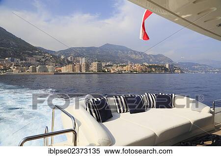 "Main deck astern, Leonardo II, a cruiser built by Azimut, type of boat: Leonardo 98, length: 30. 15 m, built in 2004, Principality of Monaco at the back, French Riviera, France, Mediterranean Sea, Europe" View Large Photo Image Stock Photography - "Main deck astern, Leonardo II, a cruiser built by Azimut, type of boat: Leonardo 98, length: 30. 15 m, built in 2004, Principality of Monaco at the back, French Riviera, France, Mediterranean Sea, Europe". Fotosearch