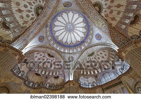 Stock Photo - "Main dome of the Blue Mosque, Sultan Ahmed Mosque or Sultanahmet Camii, Istanbul, european side, Turkey, Europe, Asia". Fotosearch