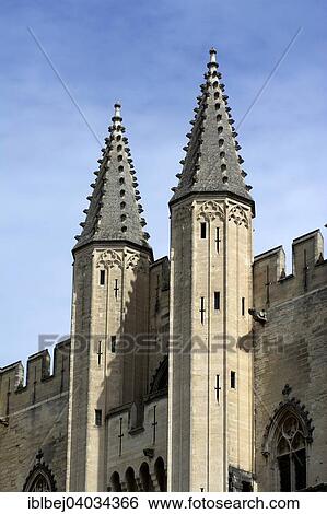"Main facade of the Papal Palace, Palais des Papes, UNESCO World Heritage Site, Avignon, Vaucluse, Provence-Alpes-Cote d'Azur, France, Europe" View Large Photo Image Stock Photograph - "Main facade of the Papal Palace, Palais des Papes, UNESCO World Heritage Site, Avignon, Vaucluse, Provence-Alpes-Cote d'Azur, France, Europe". Fotosearch