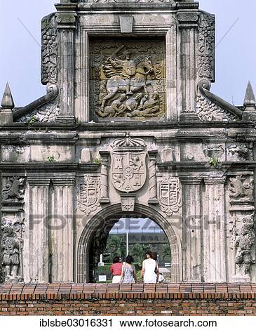 "Main gate of Fort Santiago, ramparts of the Intramuros district, Manila, Luzon, Philippines, Asia" View Large Photo Image Stock Image - "Main gate of Fort Santiago, ramparts of the Intramuros district, Manila, Luzon, Philippines, Asia". Fotosearch