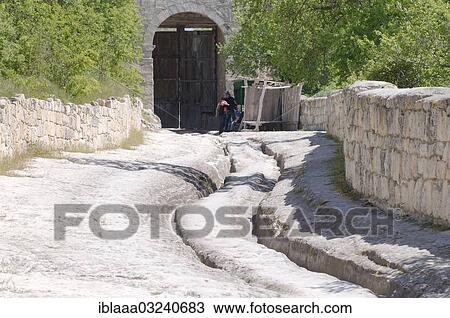 "Main gate of the medieval fortress, Chufut-Kale, near Bakhchysarai, Crimea, Ukraine, Europe" View Large Photo Image Stock Image - "Main gate of the medieval fortress, Chufut-Kale, near Bakhchysarai, Crimea, Ukraine, Europe". Fotosearch