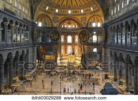 "Main hall of Hagia Sophia, Ayasofya, UNESCO World Cultural Heritage Site, Istanbul, European side, Istanbul Province, Turkey, European side, Europe" View Large Photo Image Stock Photo - "Main hall of Hagia Sophia, Ayasofya, UNESCO World Cultural Heritage Site, Istanbul, European side, Istanbul Province, Turkey, European side, Europe". Fotosearch