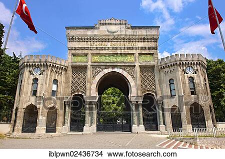 "Main historic Ottoman Style entrance gates to the University of Istanbul on Beyazit Square, Istanbul, Turkey, Asia" View Large Photo Image Picture - "Main historic Ottoman Style entrance gates to the University of Istanbul on Beyazit Square, Istanbul, Turkey, Asia". Fotosearch