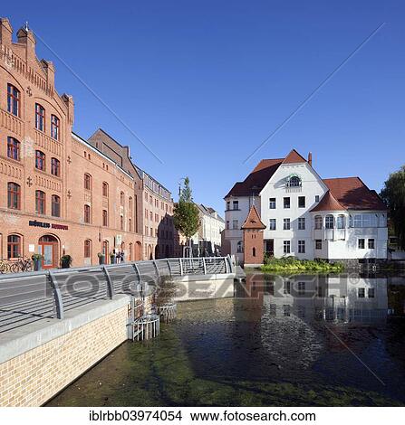 "Main level of the Havel and Villa Havelmuhle, left the former Havel mill with grain storage and hydroelectric power plant, Heidrich, now living and office building mills-Kontor, Brandenburg an der Havel, Brandenburg, Germany, Europe" View Large Photo Image Picture - "Main level of the Havel and Villa Havelmuhle, left the former Havel mill with grain storage and hydroelectric power plant, Heidrich, now living and office building mills-Kontor, Brandenburg an der Havel, Brandenburg, Germany, Europe". Fotosearch
