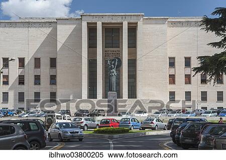 Stock Photography - "Main portal of the Sapienza University of Rome, Europe's largest university, fascism under Mussolini, Italian rationalism, Rome, Lazio, Italy, Europe". Fotosearch