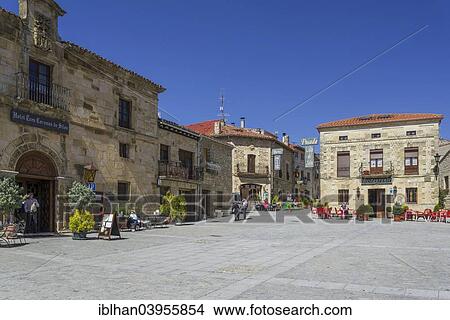 "Main square, Santo Domingo de Silos, Castile and Leon, Spain, Europe" View Large Photo Image Picture - "Main square, Santo Domingo de Silos, Castile and Leon, Spain, Europe". Fotosearch