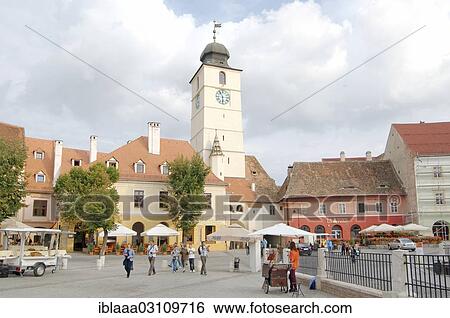 "Main square, Sibiu, Transylvania, Romania, Europe" View Large Photo Image Stock Photograph - "Main square, Sibiu, Transylvania, Romania, Europe". Fotosearch