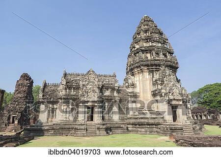 Stock Image - "Main tower, Prasat Hin Phimai temple, Geschichtspark Phimai, Thailand, Asia". Fotosearch