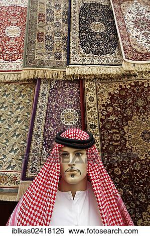 Male mannequin wearing an Arab headscarf, for sale, Deira Old Souk, Dubai, United Arab Emirates, Middle East, Asia View Large Photo Image Stock Photograph - Male mannequin wearing an Arab headscarf, for sale, Deira Old Souk, Dubai, United Arab Emirates, Middle East, Asia. Fotosearch
