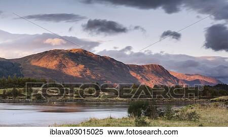 "Mam na Gualain and Beinn na Caillich, two of the mountains on the north bank of Loch Leven, in evening light, Loch Leven, Ballachulish, Highlands, Scotland, United Kingdom, Europe" View Large Photo Image Stock Photography - "Mam na Gualain and Beinn na Caillich, two of the mountains on the north bank of Loch Leven, in evening light, Loch Leven, Ballachulish, Highlands, Scotland, United Kingdom, Europe". Fotosearch