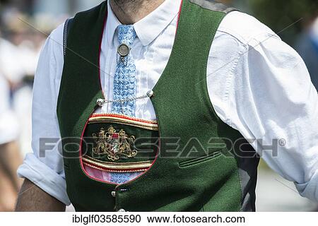 "Man in lederhosen and a traditional waistcoat, Oberlandler Gauverband costume parade, Fischbachau, Upper Bavaria, Bavaria, Germany, Europe" View Large Photo Image Stock Image - "Man in lederhosen and a traditional waistcoat, Oberlandler Gauverband costume parade, Fischbachau, Upper Bavaria, Bavaria, Germany, Europe". Fotosearch