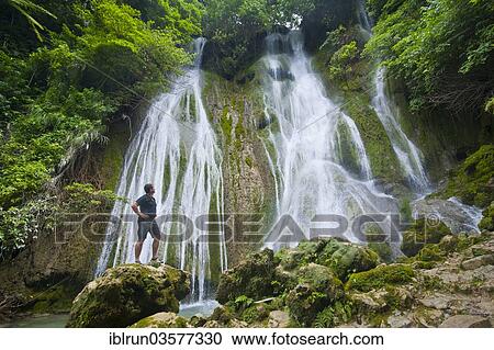 "Man looking at the Mele-Maat Cascades, Mele Maat, Efate Island, Shefa Province, Vanuatu, Oceania" View Large Photo Image Stock Image - "Man looking at the Mele-Maat Cascades, Mele Maat, Efate Island, Shefa Province, Vanuatu, Oceania". Fotosearch