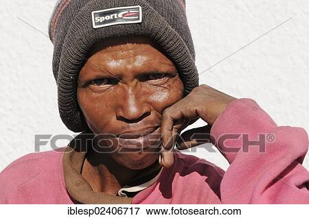 Stock Photo - "Man, portrait, Namibia, Africa". Fotosearch