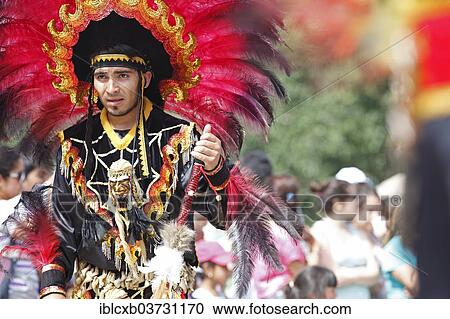 "Man wearing a festive traditional Indio costume, Andacollo, Coquimbo Region, Chile, South America" View Large Photo Image Stock Image - "Man wearing a festive traditional Indio costume, Andacollo, Coquimbo Region, Chile, South America". Fotosearch