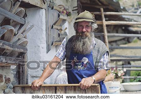 "Man with a beard at Tallneralm alp at Mt Hirzer, Passeier Tal, South Tyrol province, Trentino-Alto Adige, Italy, Europe" View Large Photo Image Picture - "Man with a beard at Tallneralm alp at Mt Hirzer, Passeier Tal, South Tyrol province, Trentino-Alto Adige, Italy, Europe". Fotosearch