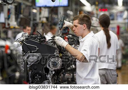 "Man working on the production line of the Audi A3 at the Audi plant, Ingolstadt, Bavaria, Germany, Europe" View Large Photo Image Picture - "Man working on the production line of the Audi A3 at the Audi plant, Ingolstadt, Bavaria, Germany, Europe". Fotosearch
