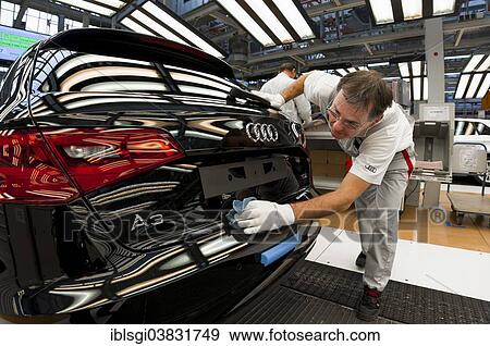 "Man working on the production line of the Audi A3 at the Audi plant, Ingolstadt, Bavaria, Germany, Europe" View Large Photo Image Stock Photo - "Man working on the production line of the Audi A3 at the Audi plant, Ingolstadt, Bavaria, Germany, Europe". Fotosearch