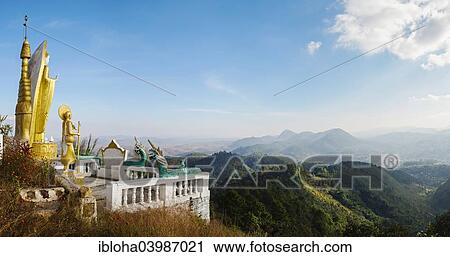 "Manauhla Pagoda in the mountains, near Kalaw, Shan State, Myanmar, Asia" View Large Photo Image Stock Image - "Manauhla Pagoda in the mountains, near Kalaw, Shan State, Myanmar, Asia". Fotosearch
