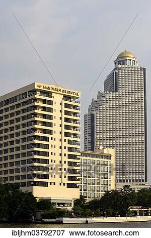 "Mandarin Oriental Hotel and the State Tower at the Chao Phraya River, Bangkok, Thailand, Asia" View Large Photo Image Stock Photo - "Mandarin Oriental Hotel and the State Tower at the Chao Phraya River, Bangkok, Thailand, Asia". Fotosearch