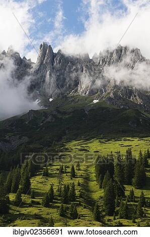 Stock Image - "Mandlwaende rock faces, Hochkoenig massif, Muehlbach, Salzburg, Austria, Europe". Fotosearch