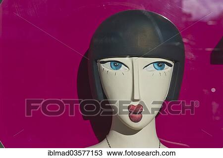Mannequin head in an Art Deco style View Large Photo Image Stock Image - Mannequin head in an Art Deco style. Fotosearch