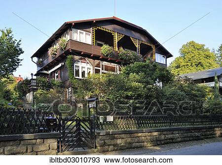 "Mansion in the Waldvillenkolonie district, designed by Sendig, Ostrau, Bad Schandau, Saxon Switzerland region, Saxony, Germany, Europe" View Large Photo Image Stock Image - "Mansion in the Waldvillenkolonie district, designed by Sendig, Ostrau, Bad Schandau, Saxon Switzerland region, Saxony, Germany, Europe". Fotosearch