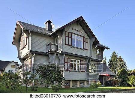 "Mansion in the Waldvillenkolonie district designed by Sendig, Ostrau, Bad Schandau, Saxon Switzerland region, Saxony, Germany, Europe" View Large Photo Image Stock Photo - "Mansion in the Waldvillenkolonie district designed by Sendig, Ostrau, Bad Schandau, Saxon Switzerland region, Saxony, Germany, Europe". Fotosearch