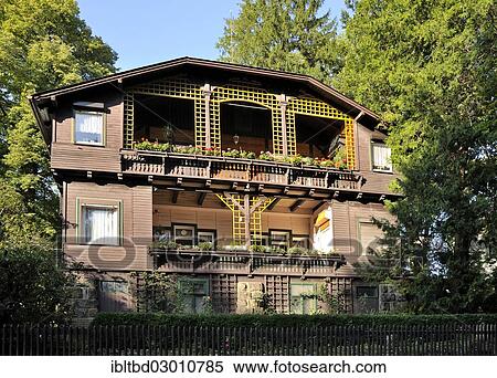 "Mansion in the Waldvillenkolonie district, designed by Sendig, Ostrau, Bad Schandau, Saxon Switzerland region, Saxony, Germany, Europe" View Large Photo Image Stock Photography - "Mansion in the Waldvillenkolonie district, designed by Sendig, Ostrau, Bad Schandau, Saxon Switzerland region, Saxony, Germany, Europe". Fotosearch