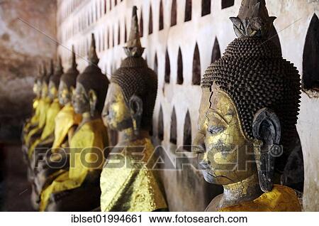 "Many antique Buddhas in an ancient temple, Wat Sisaket, Vientiane, Laos, Southeast Asia, Asia" View Large Photo Image Stock Image - "Many antique Buddhas in an ancient temple, Wat Sisaket, Vientiane, Laos, Southeast Asia, Asia". Fotosearch