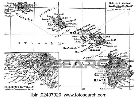 "Map of the Hawaiian archipelago, an illustration from Meyers Konversations-Lexikon, an encyclopedia from 1897" View Large Photo Image Stock Image - "Map of the Hawaiian archipelago, an illustration from Meyers Konversations-Lexikon, an encyclopedia from 1897". Fotosearch