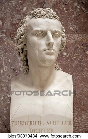 "Marble bust of Friedrich Schiller in the Walhalla memorial, in Donaustauf, Bavaria, Germany, Europe" View Large Photo Image Picture - "Marble bust of Friedrich Schiller in the Walhalla memorial, in Donaustauf, Bavaria, Germany, Europe". Fotosearch