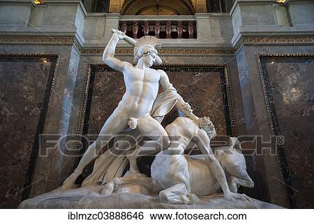 "Marble sculpture, Theseus Defeats the Centaur, 1875 by Antonio Canova, grand staircase, Kunsthistorisches Museum, or Museum of Art History, opened in 1891, Vienna, Vienna State, Austria, Europe" View Large Photo Image Stock Photograph - "Marble sculpture, Theseus Defeats the Centaur, 1875 by Antonio Canova, grand staircase, Kunsthistorisches Museum, or Museum of Art History, opened in 1891, Vienna, Vienna State, Austria, Europe". Fotosearch