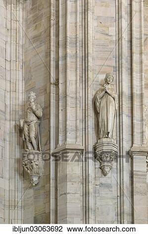 "Marble sculptures of the south choir chapel of Milan Cathedral of Santa Maria Nascente, Piazza del Duomo, Milan, Lombardy, Italy, Europe" View Large Photo Image Stock Image - "Marble sculptures of the south choir chapel of Milan Cathedral of Santa Maria Nascente, Piazza del Duomo, Milan, Lombardy, Italy, Europe". Fotosearch