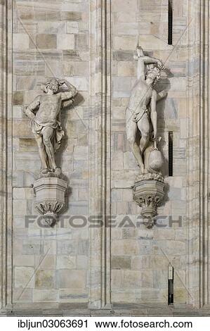 "Marble sculptures of the south facade of Milan Cathedral of Santa Maria Nascente, Piazza del Duomo, Milan, Lombardy, Italy, Europe" View Large Photo Image Stock Image - "Marble sculptures of the south facade of Milan Cathedral of Santa Maria Nascente, Piazza del Duomo, Milan, Lombardy, Italy, Europe". Fotosearch