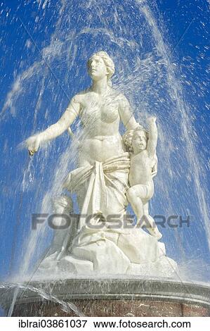 "Marble statue of the goddess Latona, Fountain of Latona, Herrenchiemsee New Palace, Schlosspark palace gardens, Herreninsel island, Chiemsee lake, Chiemgau, Upper Bavaria, Bavaria, Germany, Europe" View Large Photo Image Stock Photo - "Marble statue of the goddess Latona, Fountain of Latona, Herrenchiemsee New Palace, Schlosspark palace gardens, Herreninsel island, Chiemsee lake, Chiemgau, Upper Bavaria, Bavaria, Germany, Europe". Fotosearch